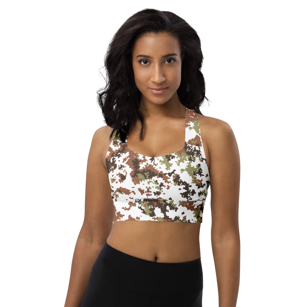 Italian Mimetico Vegetata Alpine CAMO Longline sports bra - Womens Sports Bra