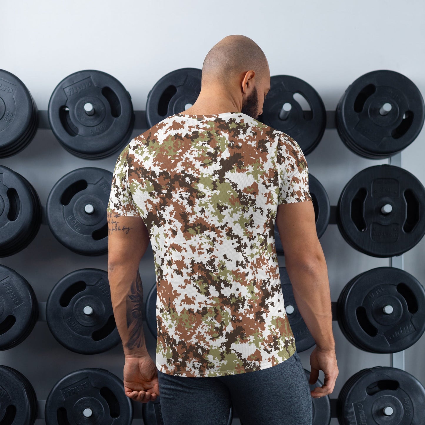 Italian Mimetico Vegetata Alpine CAMO Mens Athletic T-shirt - T-Shirts