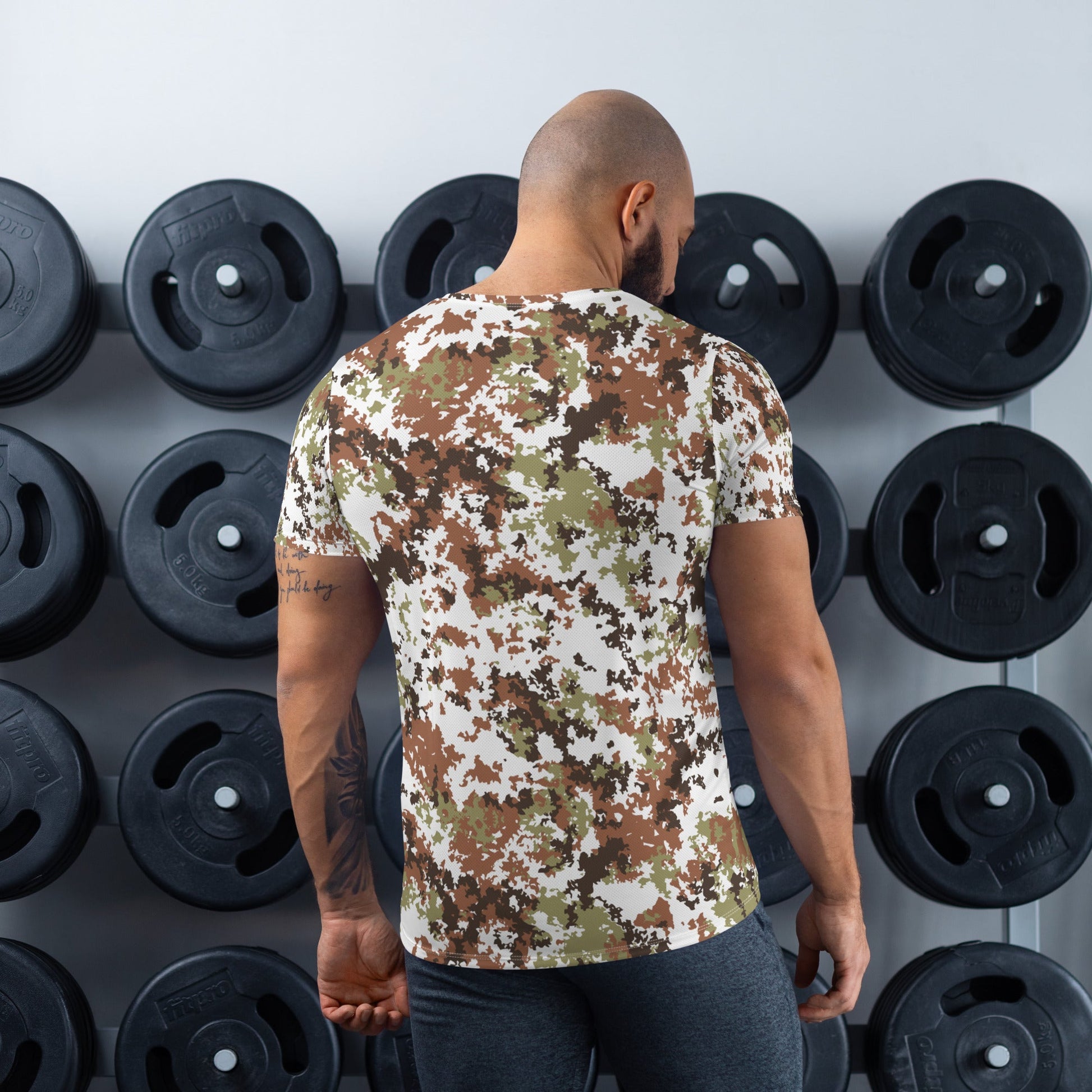 Italian Mimetico Vegetata Alpine CAMO Mens Athletic T-shirt - T-Shirts