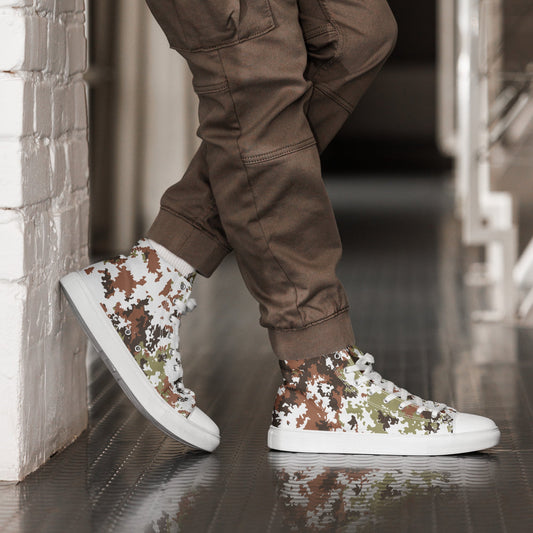 Italian Mimetico Vegetata Alpine CAMO Mens high top canvas shoes - 5 - High Top Canvas Shoes