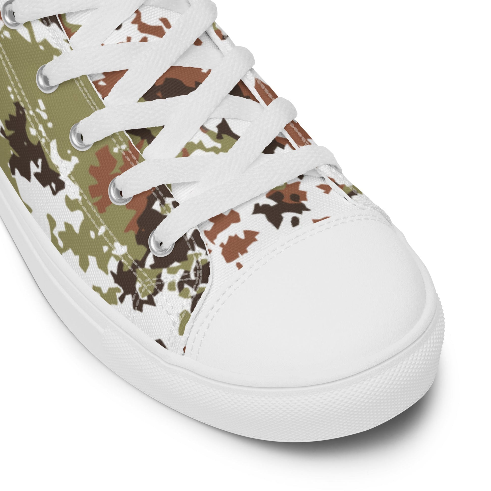 Italian Mimetico Vegetata Alpine CAMO Mens high top canvas shoes - High Top Canvas Shoes
