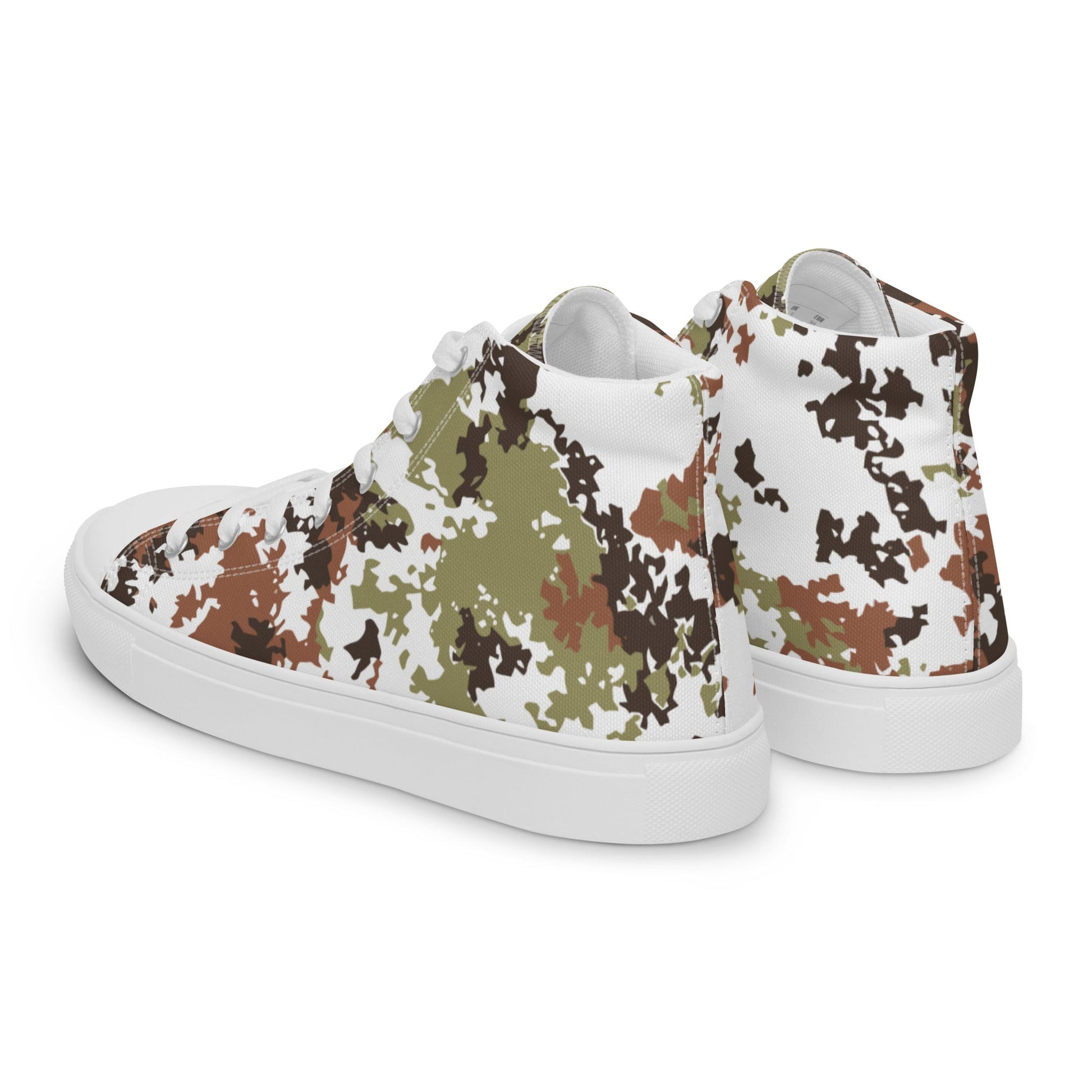 Italian Mimetico Vegetata Alpine CAMO Mens high top canvas shoes - High Top Canvas Shoes