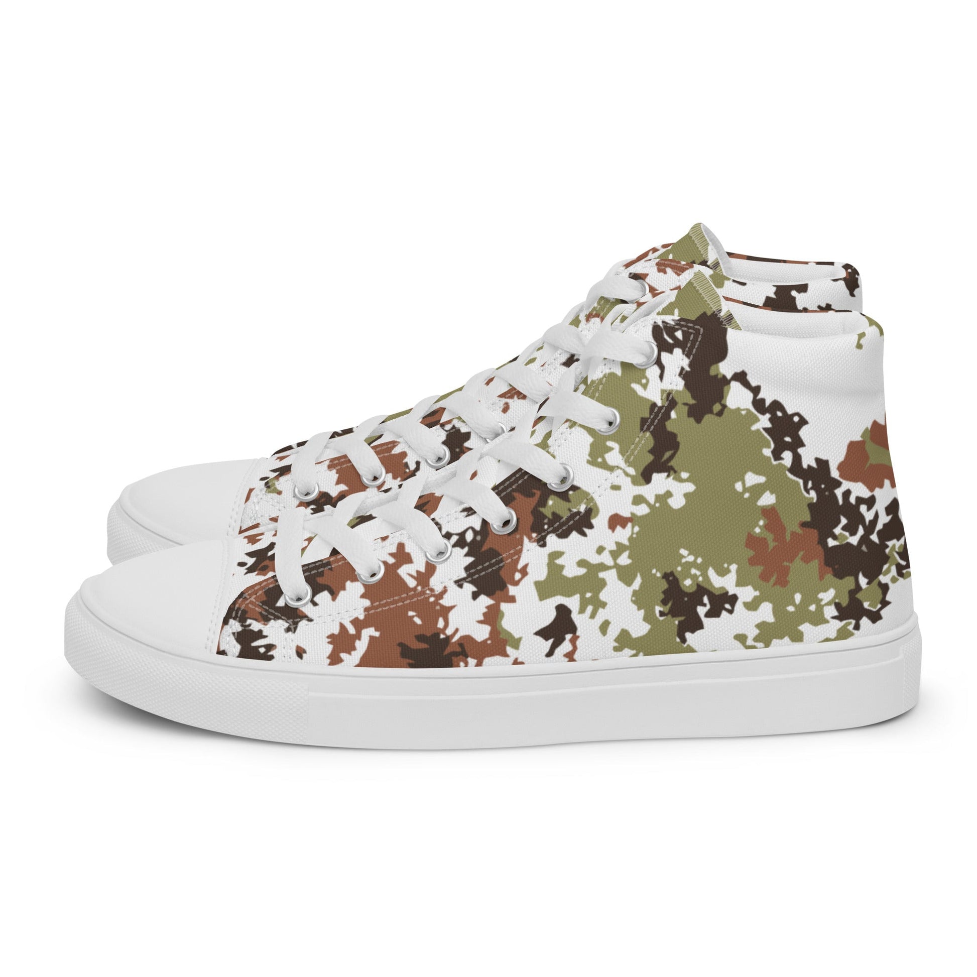 Italian Mimetico Vegetata Alpine CAMO Mens high top canvas shoes - High Top Canvas Shoes