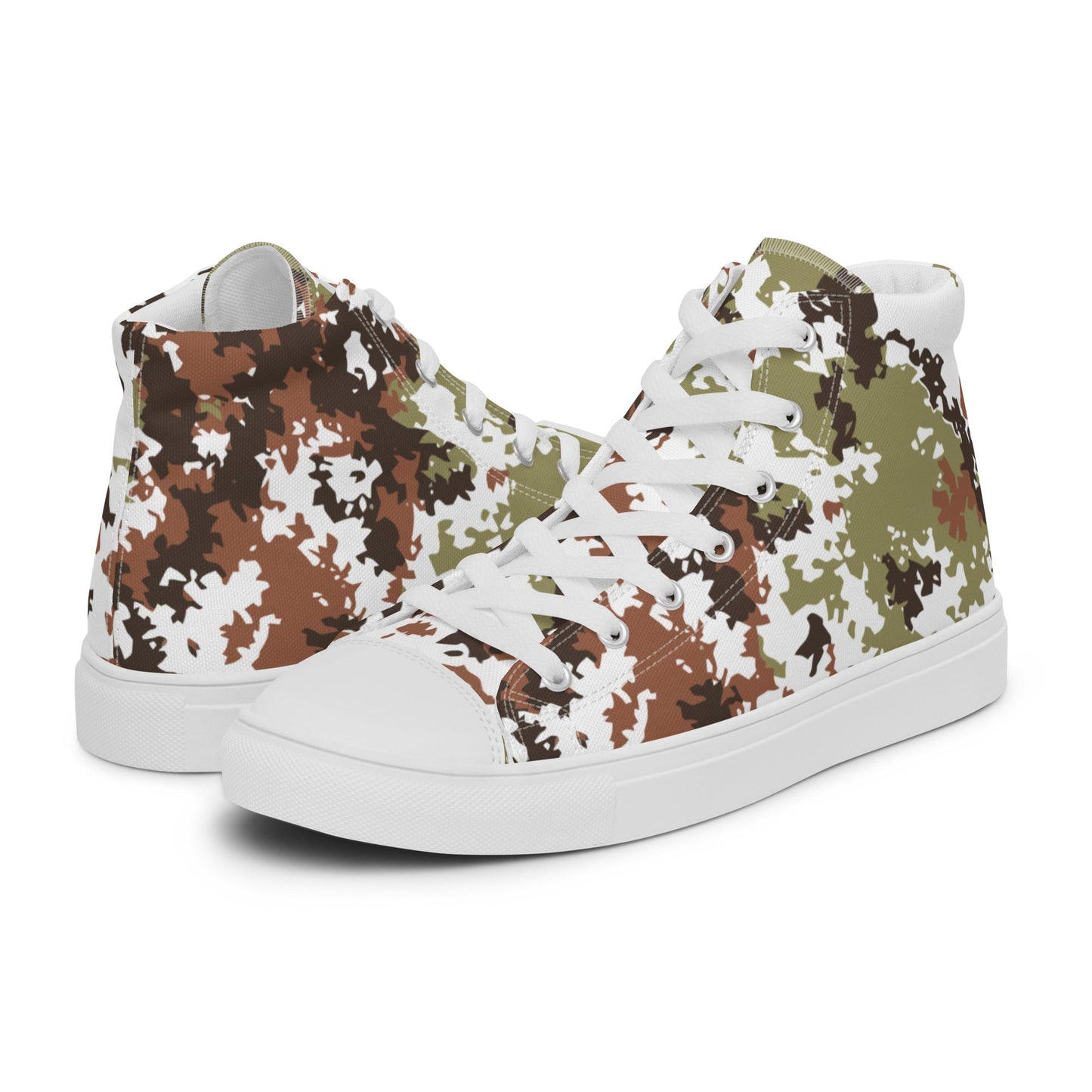 Italian Mimetico Vegetata Alpine CAMO Mens high top canvas shoes - High Top Canvas Shoes