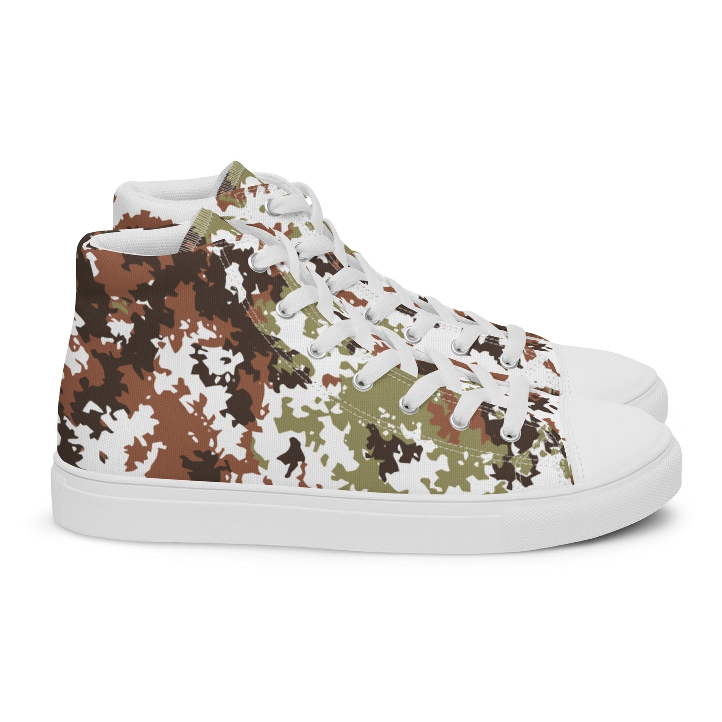Italian Mimetico Vegetata Alpine CAMO Mens high top canvas shoes - High Top Canvas Shoes