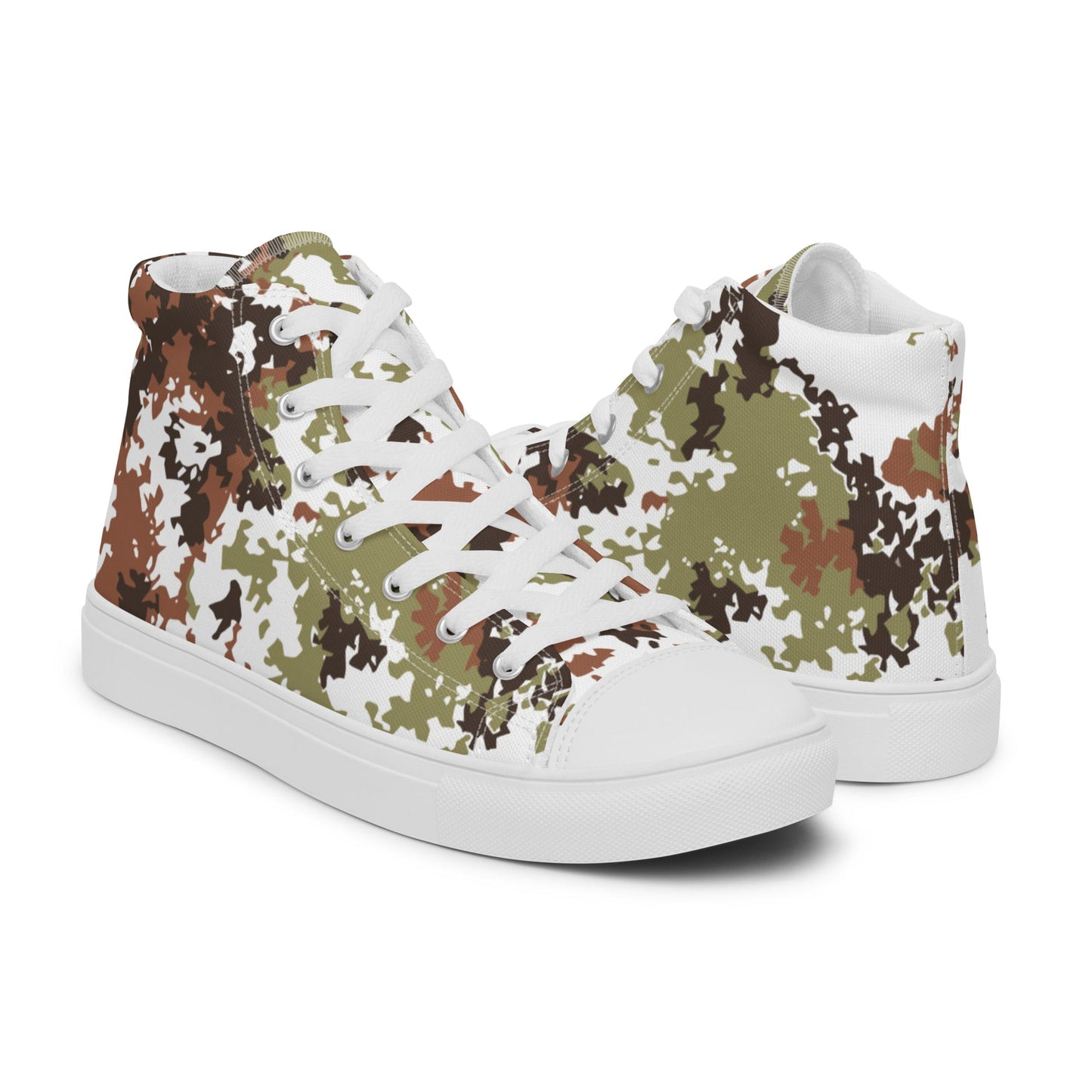 Italian Mimetico Vegetata Alpine CAMO Mens high top canvas shoes - High Top Canvas Shoes