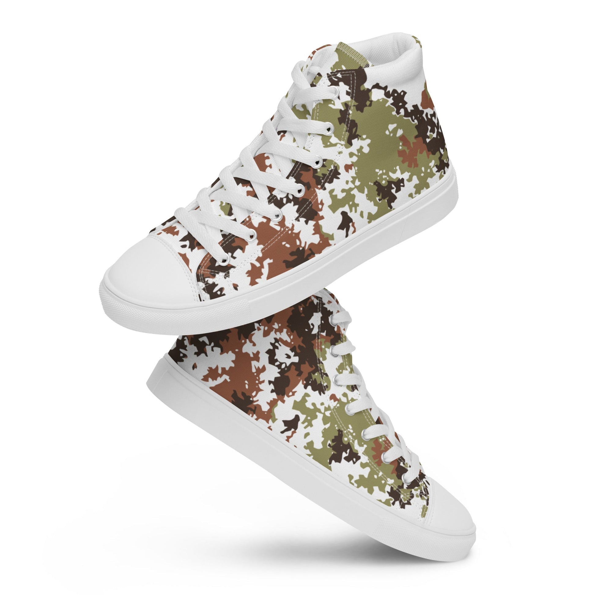 Italian Mimetico Vegetata Alpine CAMO Mens high top canvas shoes - High Top Canvas Shoes