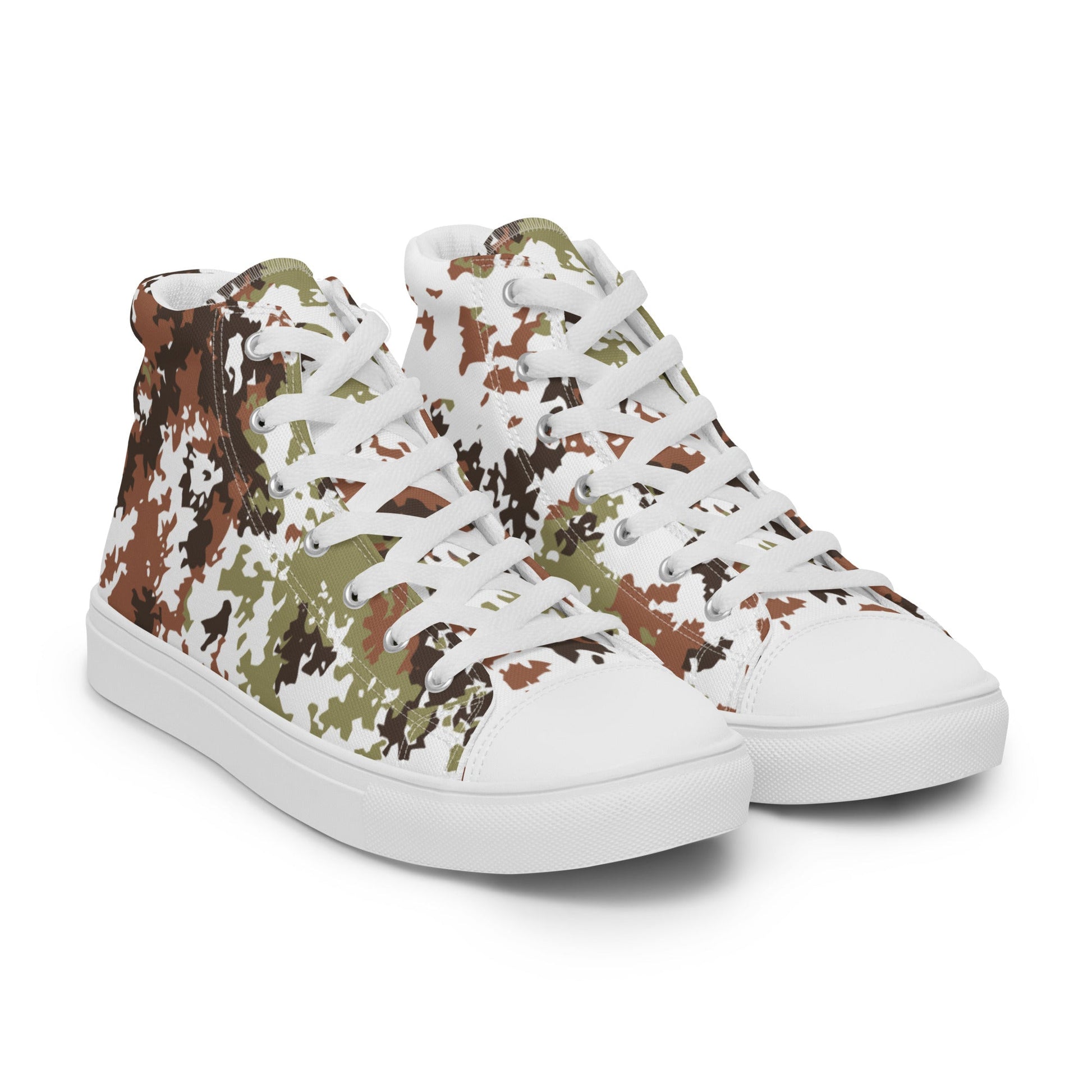 Italian Mimetico Vegetata Alpine CAMO Mens high top canvas shoes - High Top Canvas Shoes