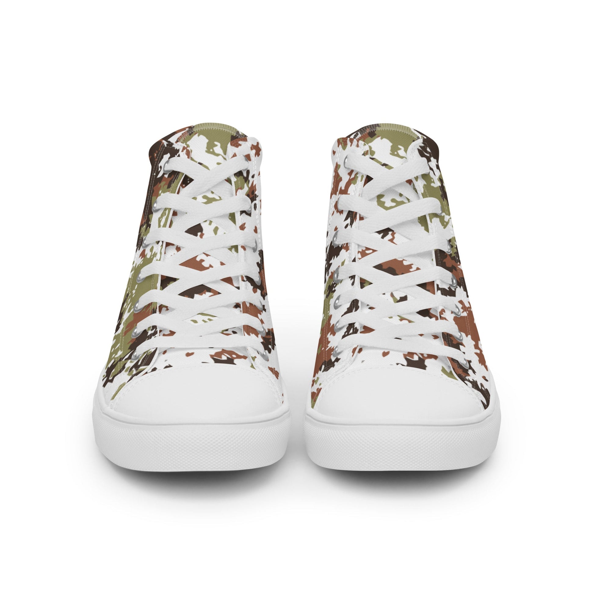 Italian Mimetico Vegetata Alpine CAMO Mens high top canvas shoes - High Top Canvas Shoes