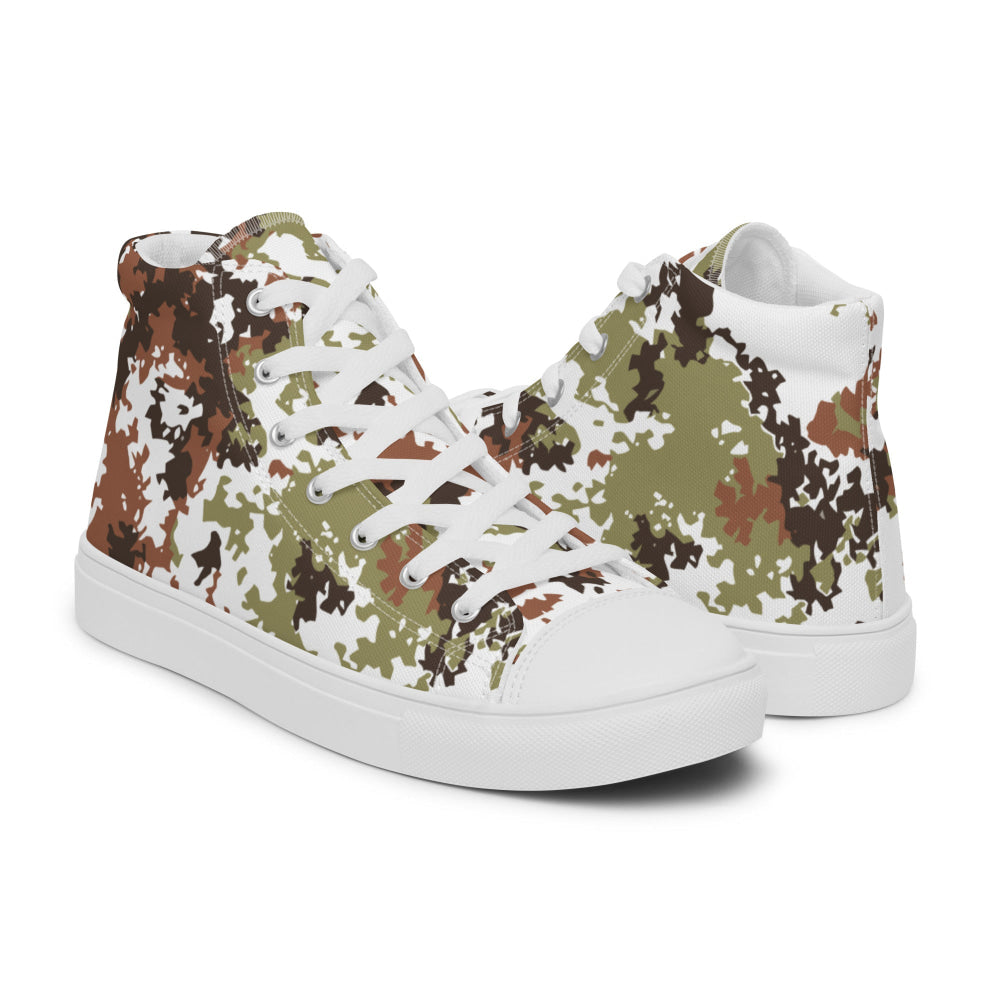 Italian Mimetico Vegetata Alpine CAMO Men’s high top canvas shoes - Mens High Top Canvas Shoes