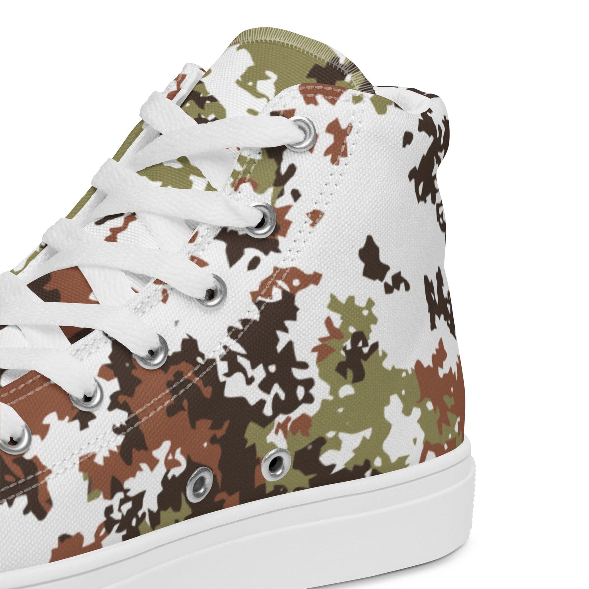 Italian Mimetico Vegetata Alpine CAMO Men’s high top canvas shoes - Mens High Top Canvas Shoes