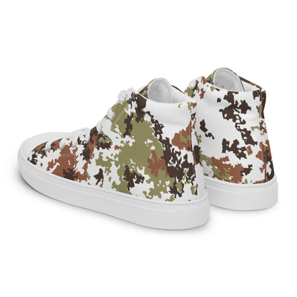 Italian Mimetico Vegetata Alpine CAMO Men’s high top canvas shoes - Mens High Top Canvas Shoes