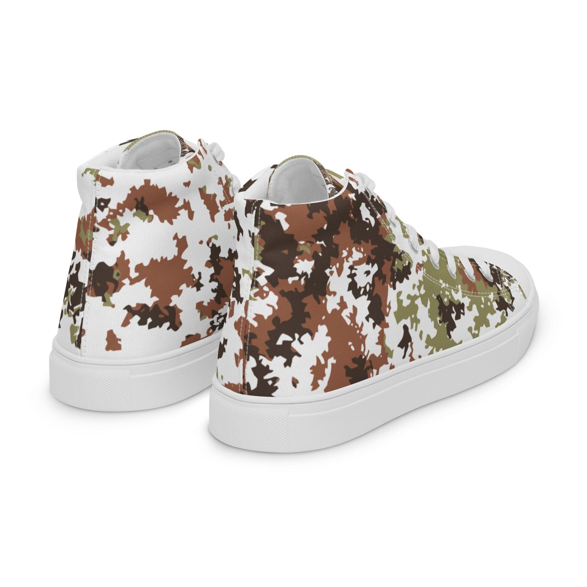 Italian Mimetico Vegetata Alpine CAMO Men’s high top canvas shoes - Mens High Top Canvas Shoes