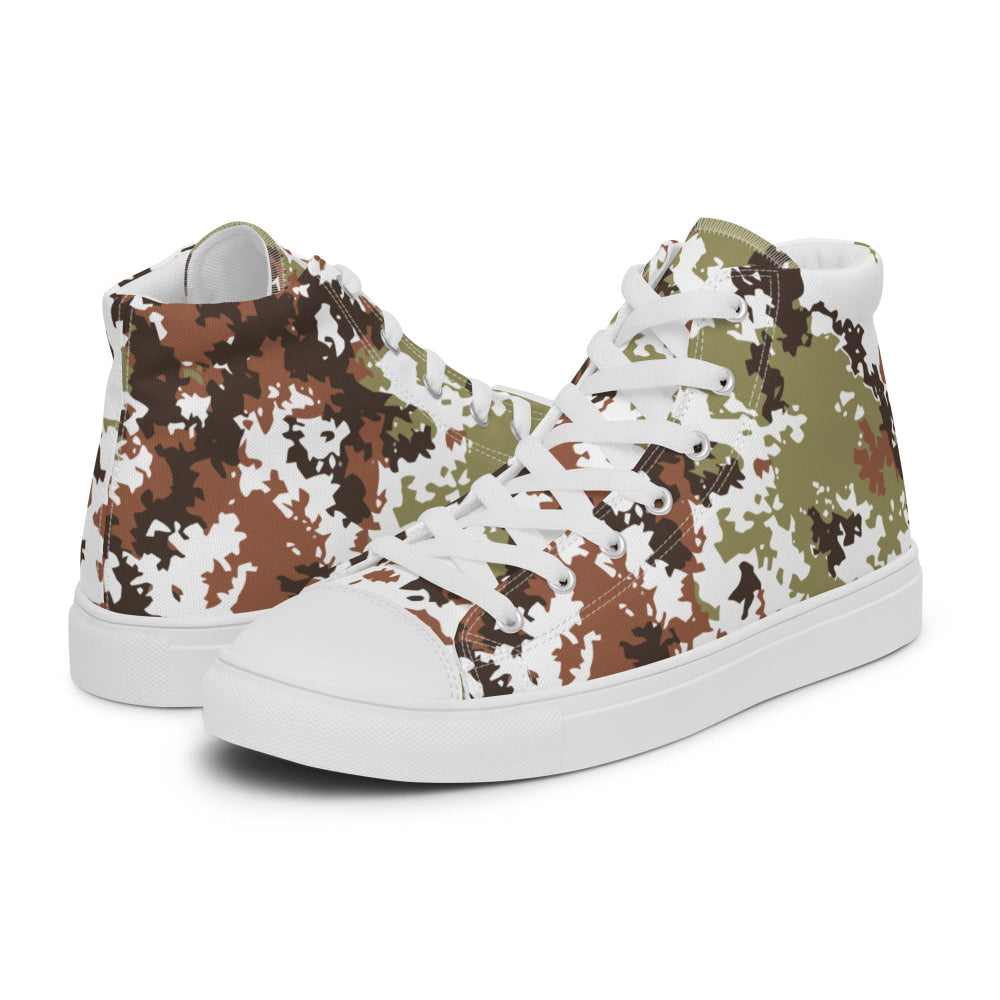 Italian Mimetico Vegetata Alpine CAMO Men’s high top canvas shoes - Mens High Top Canvas Shoes