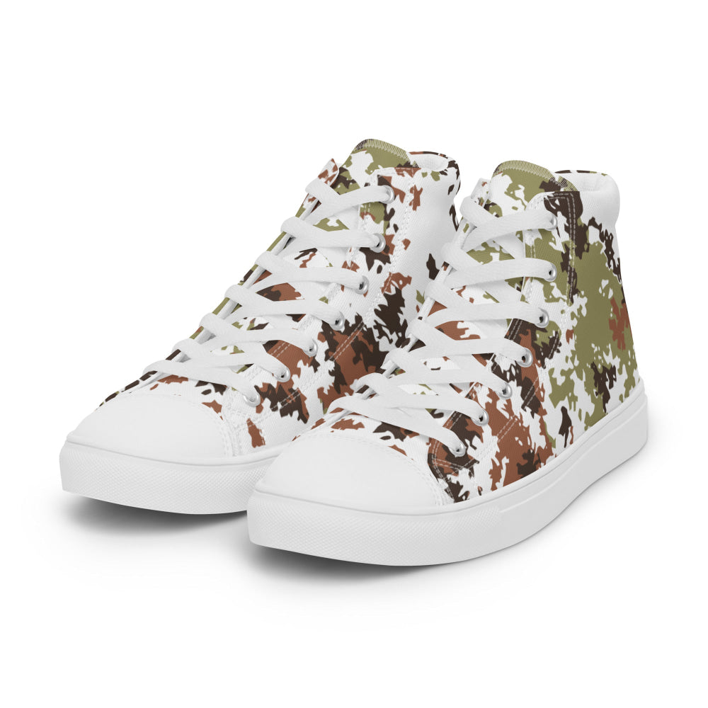 Italian Mimetico Vegetata Alpine CAMO Men’s high top canvas shoes - Mens High Top Canvas Shoes