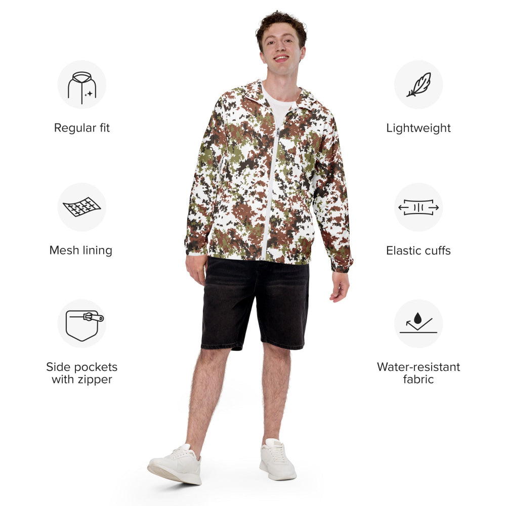 Italian Mimetico Vegetata Alpine CAMO Men’s windbreaker - Mens Windbreaker