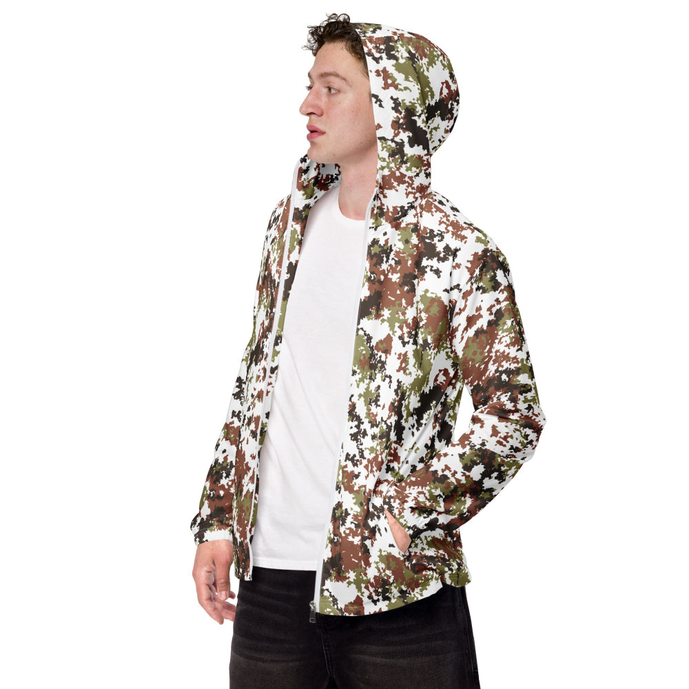 Italian Mimetico Vegetata Alpine CAMO Men’s windbreaker - White / XS - Mens Windbreaker