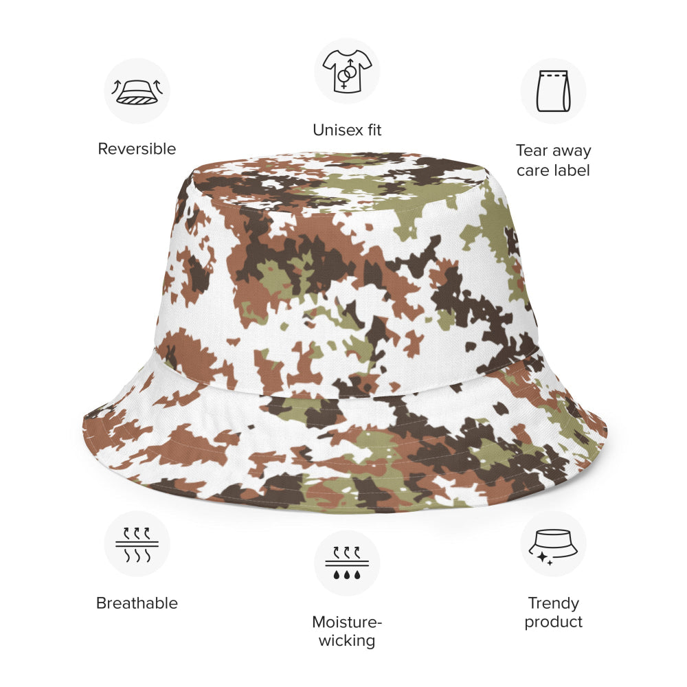 Italian Mimetico Vegetata Alpine CAMO Reversible bucket hat - Bucket Hat