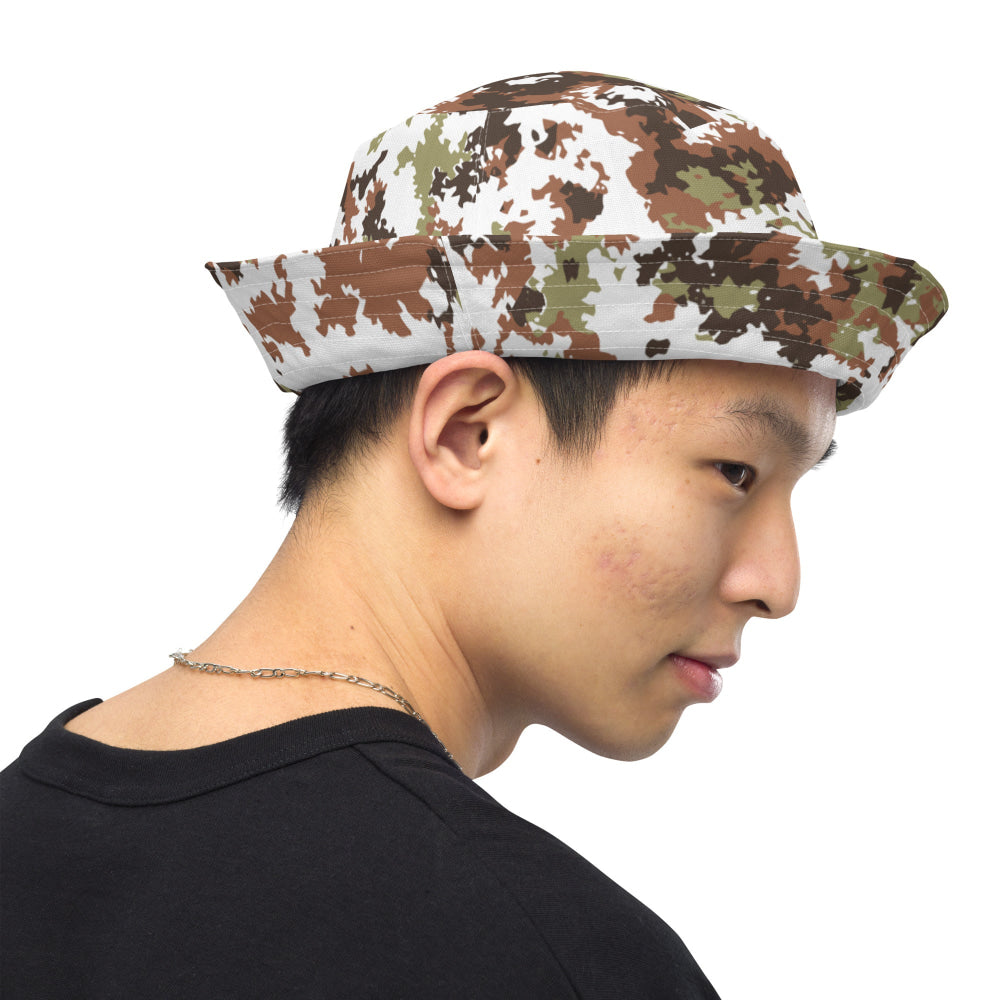 Italian Mimetico Vegetata Alpine CAMO Reversible bucket hat - Bucket Hat