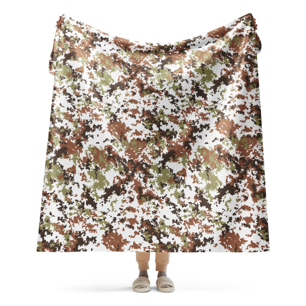 Italian Mimetico Vegetata Alpine CAMO Sherpa blanket - 60″×80″ - Blanket