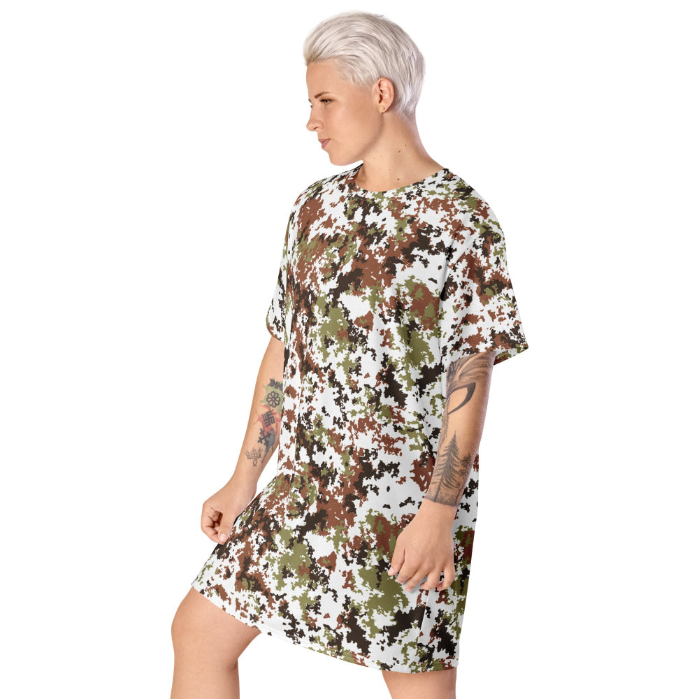 Italian Mimetico Vegetata Alpine CAMO T-shirt dress - Womens T-Shirt Dress