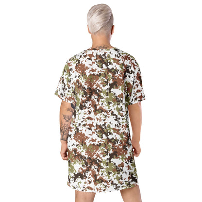 Italian Mimetico Vegetata Alpine CAMO T-shirt dress - Womens T-Shirt Dress