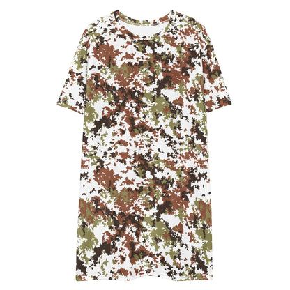 Italian Mimetico Vegetata Alpine CAMO T-shirt dress - Womens T-Shirt Dress