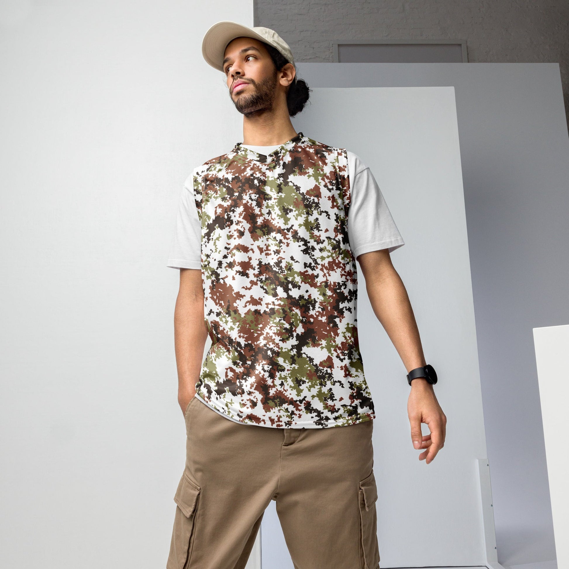 Italian Mimetico Vegetata Alpine CAMO unisex basketball jersey 2XS Basketball Jerseys