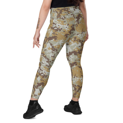 Italian Mimetico Vegetata Desert CAMO Leggings with pockets - Womens With Pockets