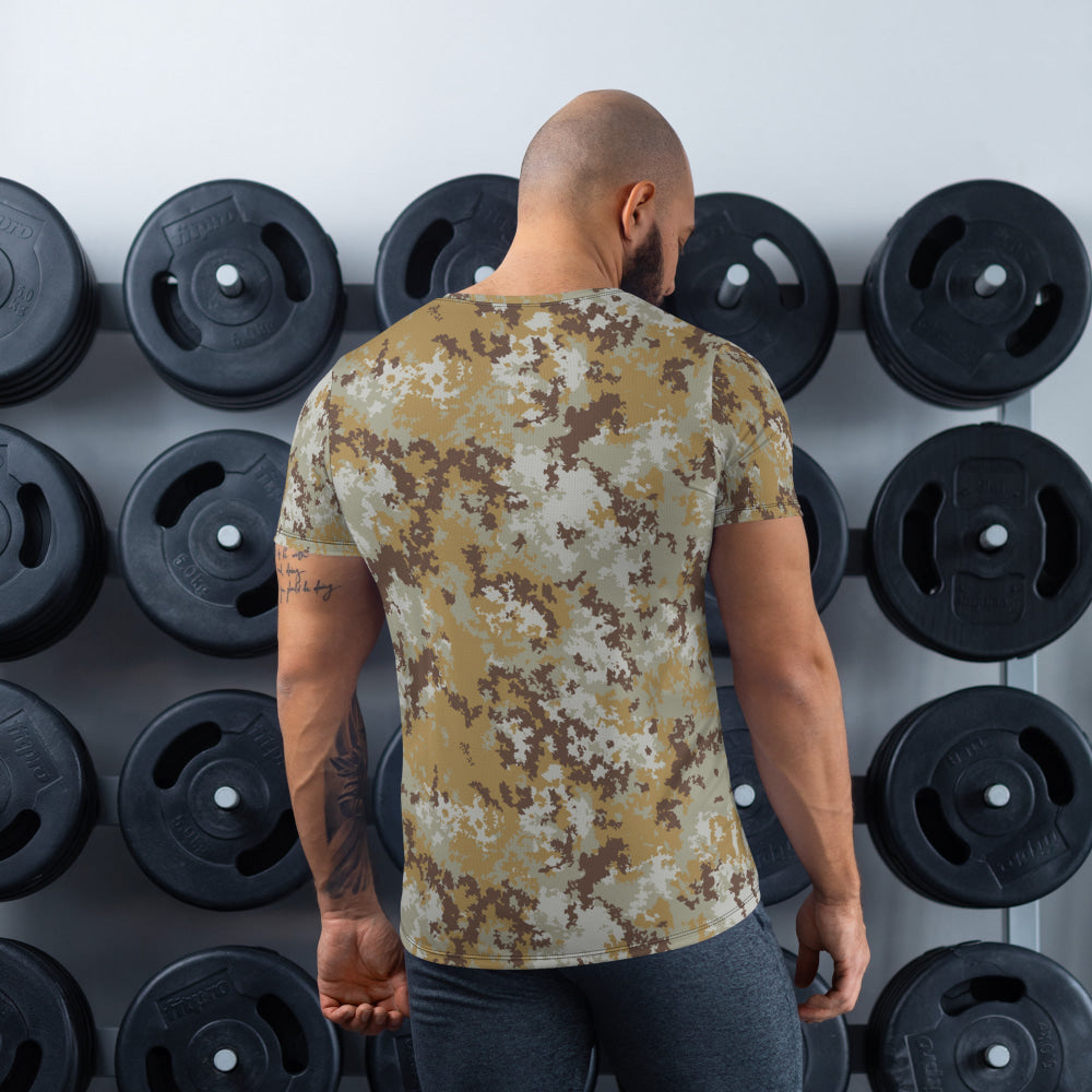 Italian Mimetico Vegetata Desert CAMO Men’s Athletic T-shirt - Mens T-Shirt