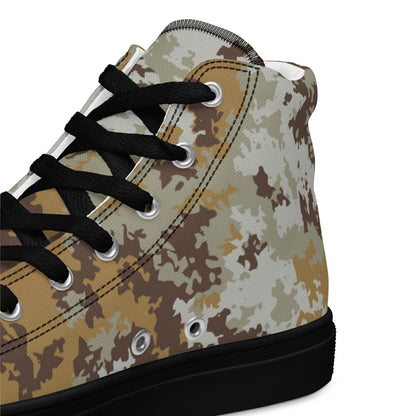 Italian Mimetico Vegetata Desert CAMO Mens high top canvas shoes - High Top Canvas Shoes
