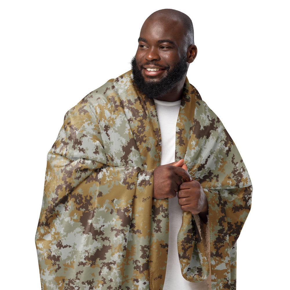 Italian Mimetico Vegetata Desert CAMO Sherpa blanket