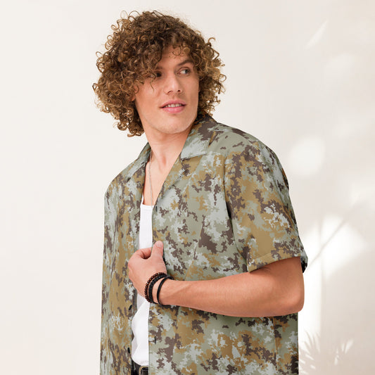 Italian Mimetico Vegetata Desert CAMO Unisex button shirt - Button Shirts