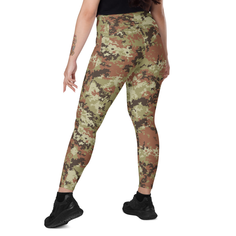 Italian Mimetico Vegetata CAMO Leggings with pockets - Womens With Pockets