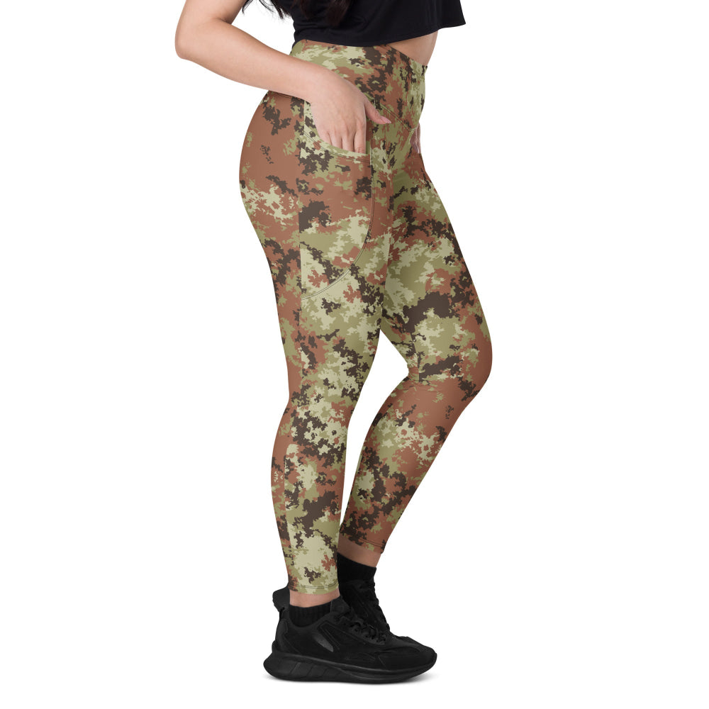 Italian Mimetico Vegetata CAMO Leggings with pockets - Womens With Pockets