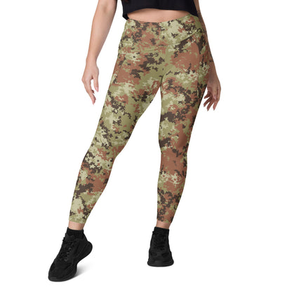 Italian Mimetico Vegetata CAMO Leggings with pockets - Womens With Pockets