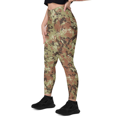 Italian Mimetico Vegetata CAMO Leggings with pockets - Womens With Pockets