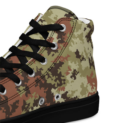 Italian Mimetico Vegetata CAMO Men’s high top canvas shoes - Mens High Top Canvas Shoes