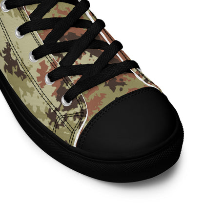 Italian Mimetico Vegetata CAMO Men’s high top canvas shoes - Mens High Top Canvas Shoes