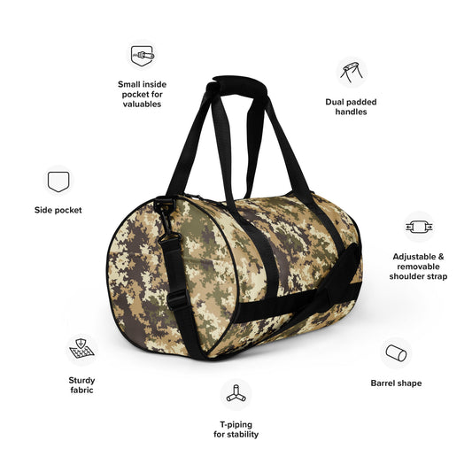 Italian Mimetico Vegetata Multiland CAMO gym bag - Gym Bags