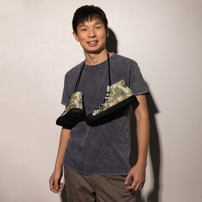 Italian Mimetico Vegetata Multiland CAMO Mens high top canvas shoes - High Top Canvas Shoes