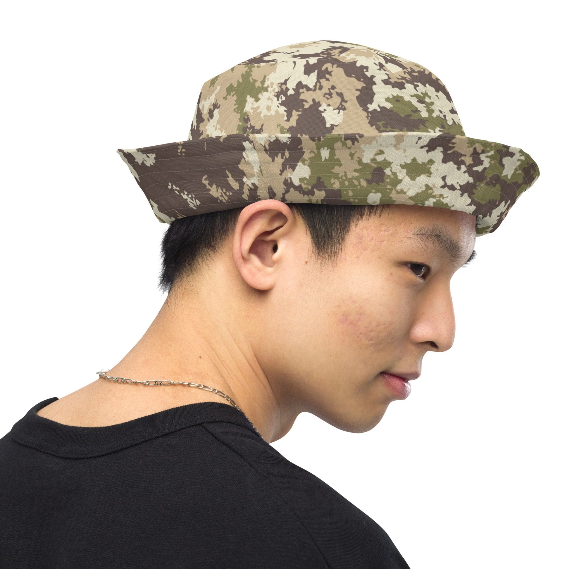 Italian Mimetico Vegetata Multiland CAMO Reversible bucket hat - Bucket Hats