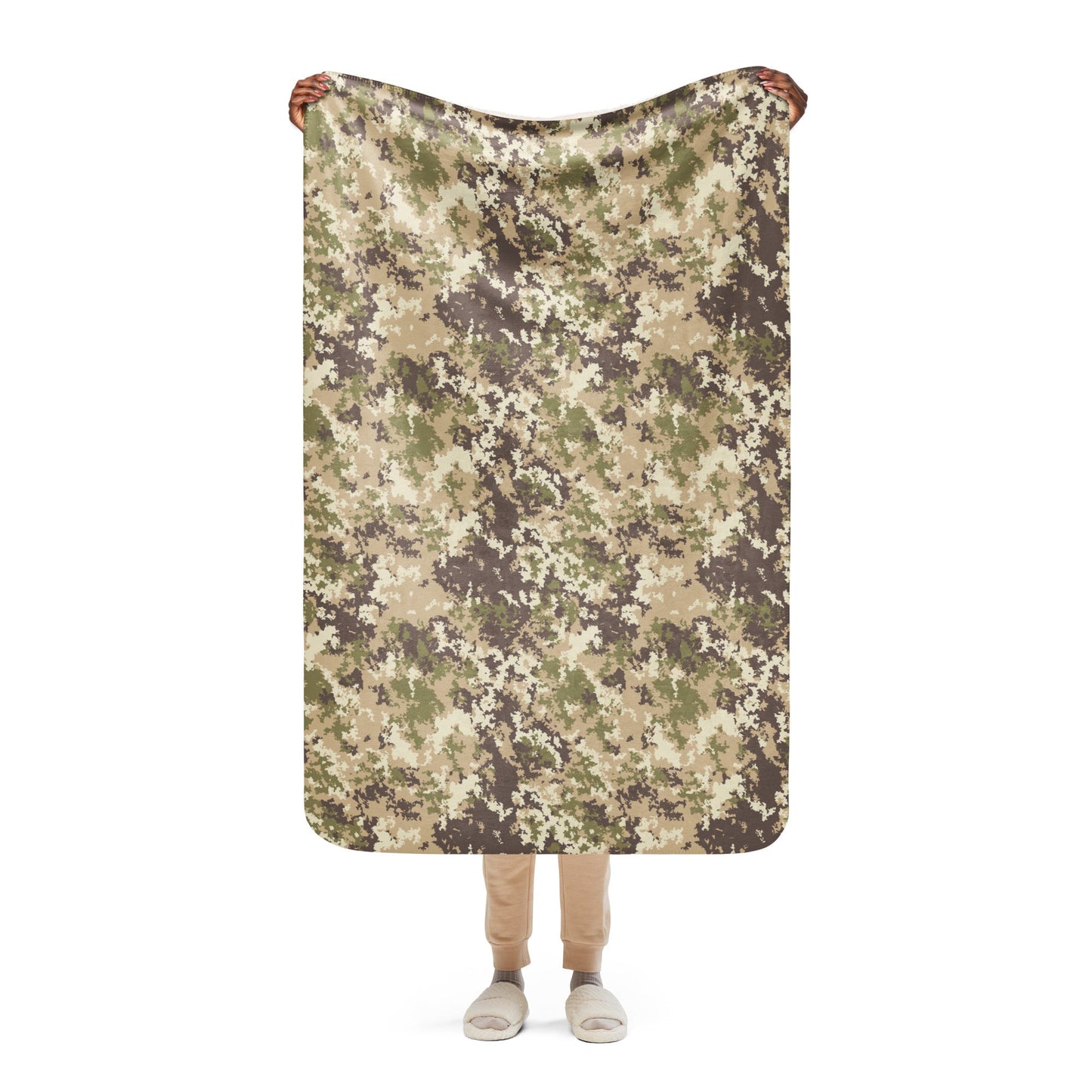 Italian Mimetico Vegetata Multiland CAMO Sherpa blanket - 37″×57″ - Blankets
