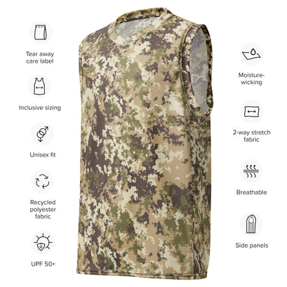 Italian Mimetico Vegetata Multiland CAMO unisex basketball jersey - Basketball Jerseys