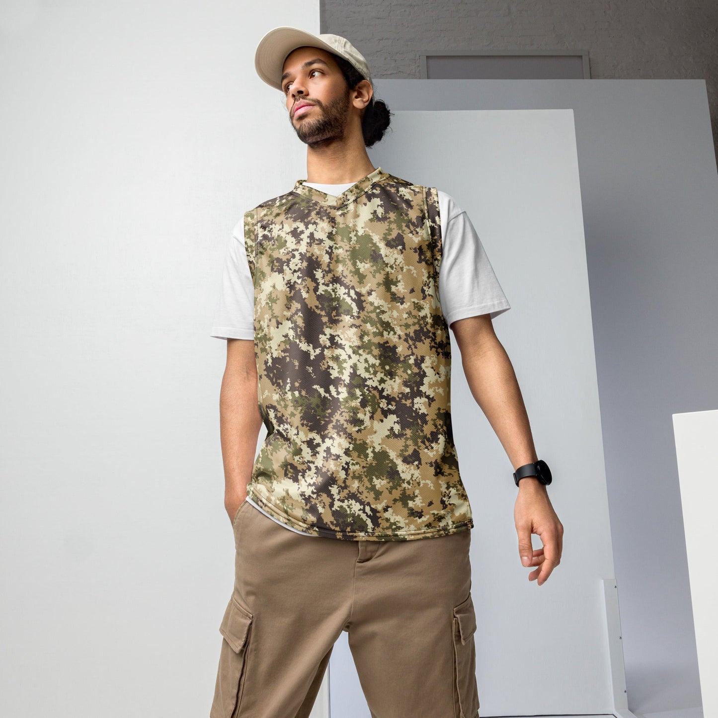 Italian Mimetico Vegetata Multiland CAMO unisex basketball jersey - 2XS - Basketball Jerseys