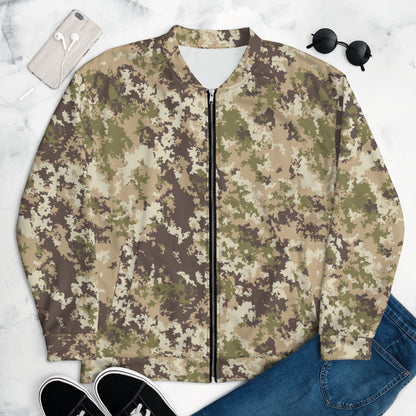 Italian Mimetico Vegetata Multiland CAMO Unisex Bomber Jacket - XS - Jackets