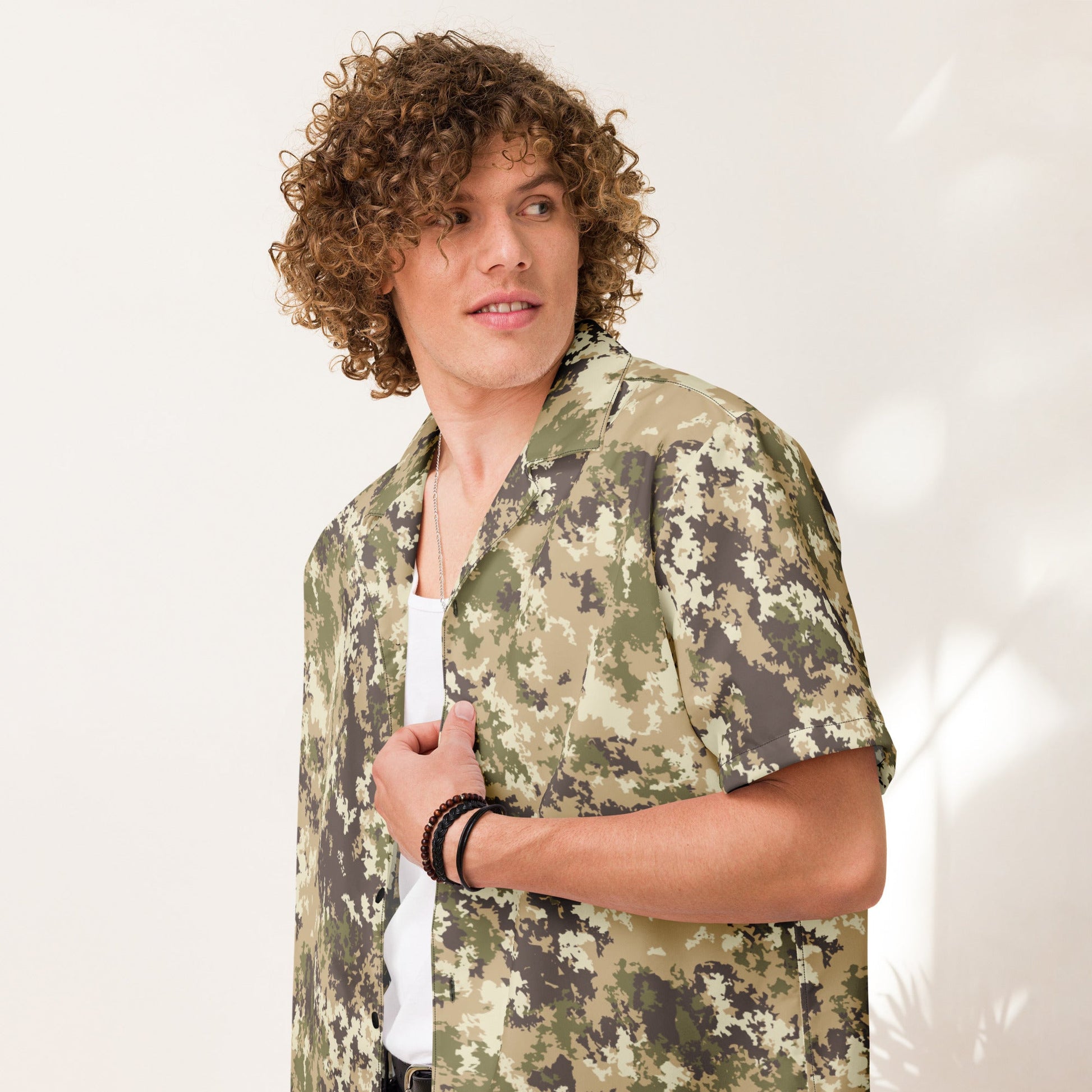 Italian Mimetico Vegetata Multiland CAMO Unisex button shirt - Button Shirts
