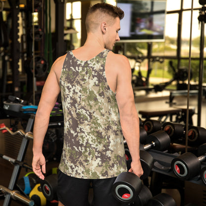 Italian Mimetico Vegetata Multiland CAMO Unisex Tank Top - Tops
