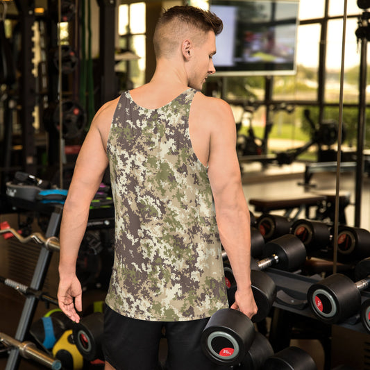 Italian Mimetico Vegetata Multiland CAMO Unisex Tank Top - Tops