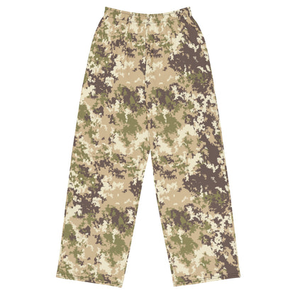 Italian Mimetico Vegetata Multiland CAMO unisex wide-leg pants - 2XS - Wide-leg Pants